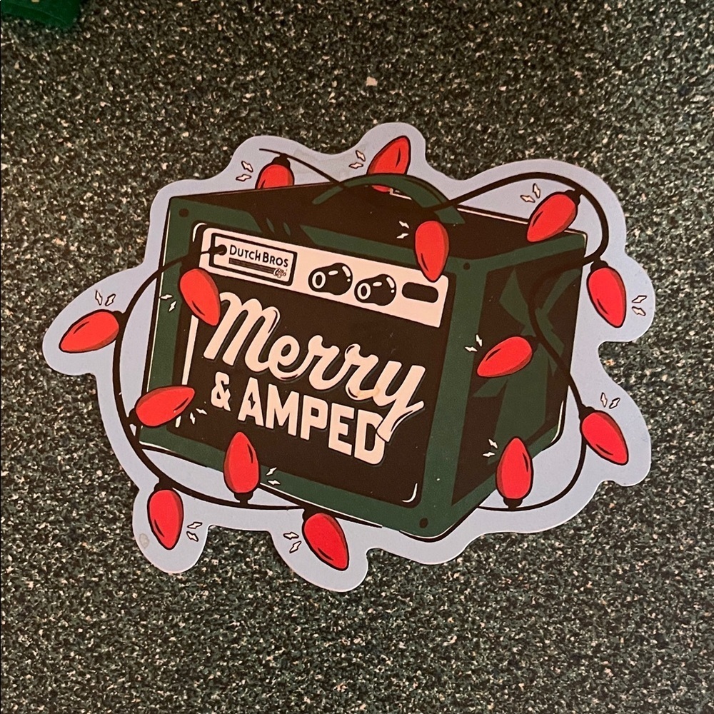 NEW DUTCH BROS NOV 2025 HOLIDAY GLOW IN DARK STICKER OF THE MONTH